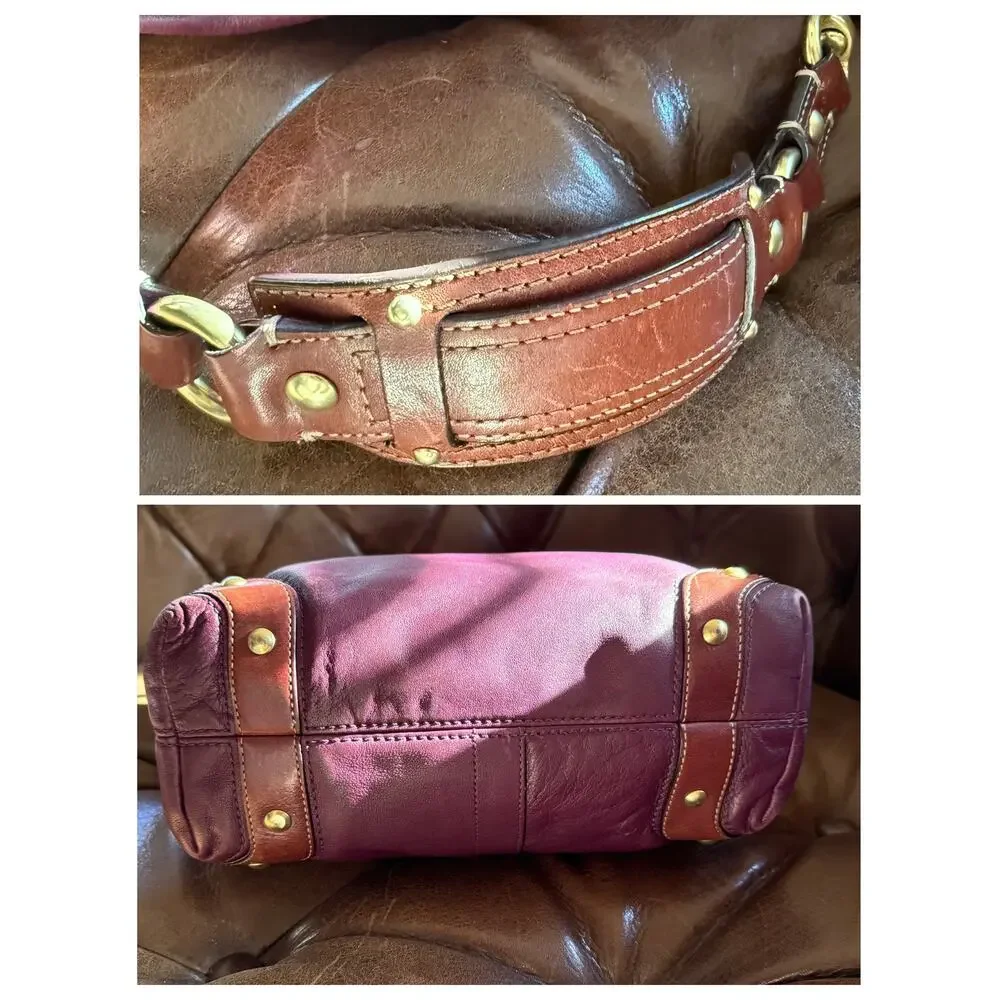 Coach Medium Carly Leather Hobo Bag Plum Purple Leather F0882-10615 2008